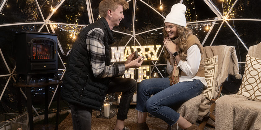 The new Proposal Package allows couples private access to an igloo in the Secret Garden, perfect for an intimate evening.